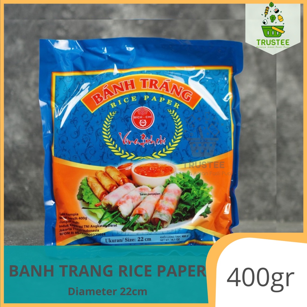 Banh Trang Vietnam Rice Paper 400gr 22cm - Kulit Lumpia Vietnam - Spring Roll - Salad Wrap