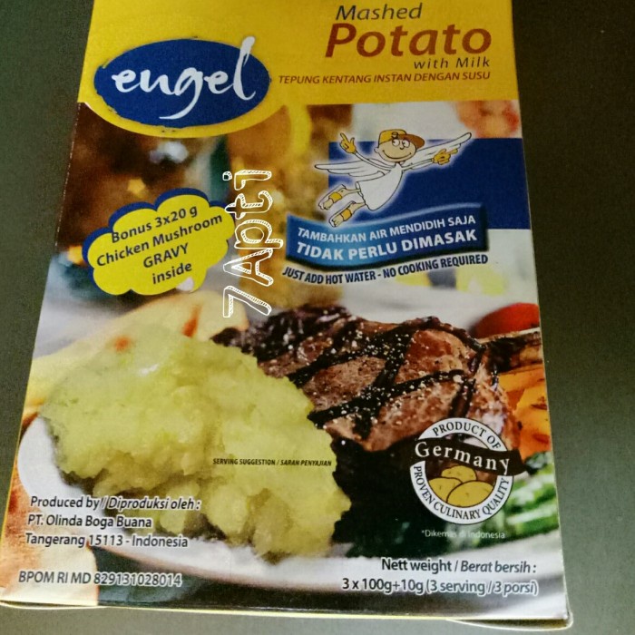 

Tepung Kentang Angel Mashed Potato 3'S With Milk 310Gr