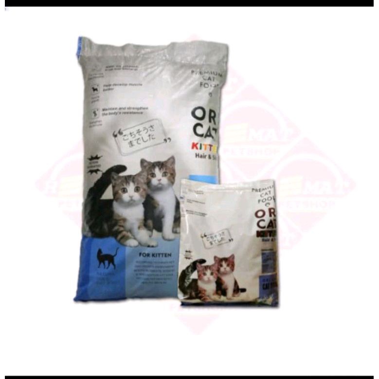 Makanan kucing anakan Oricat kitten hair&amp;skin promo paket 10kg -EKSPEDISI- makanan kucing anakan promo