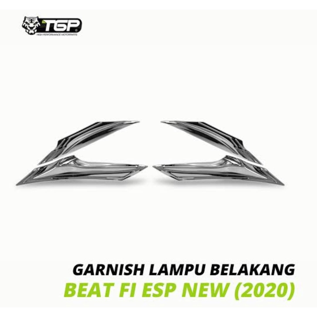 Cover Garnish Lampu Belakang Honda Beat FI ESP 2016 - 2019 Tgp Black Chrome
