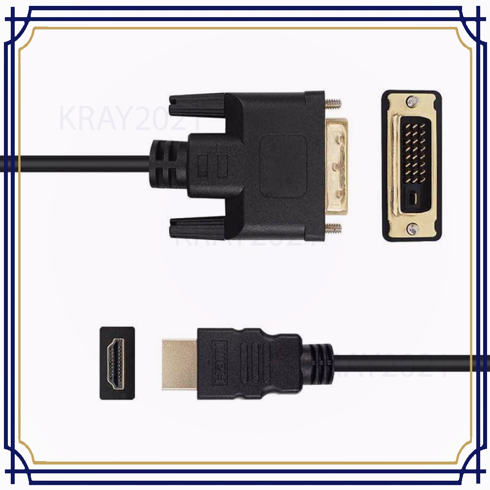 Kabel Video Adapter HDMI to DVI 24+1 Pin 1080P 1.8M KK590