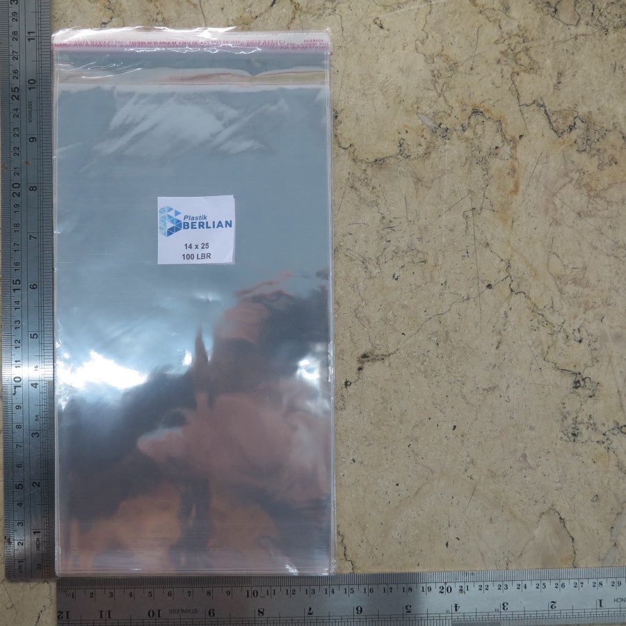 Plastik Opp 14x25 cm Plastik Opp Seal Plastik Opp Lem Plastik Opp Bening Tebal 18 Micron