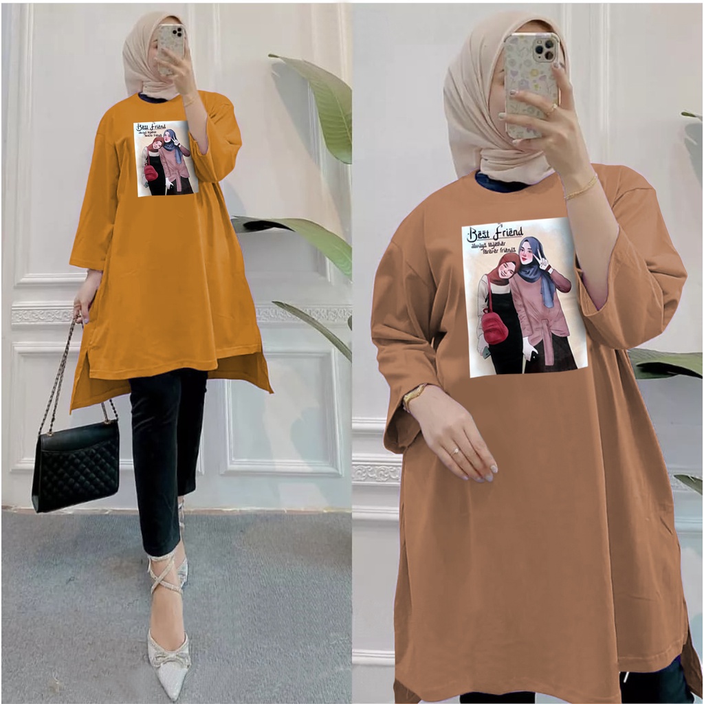 GR TUNIK OVERSIZE BASIC KAOS JUMBO GAMBAR PRINT DTF LEMBUT (BUKAN SABLON) TUNIK BABYTERRY SR576