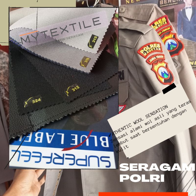 Kain seragam Polri Superfeel BLUE LABEL