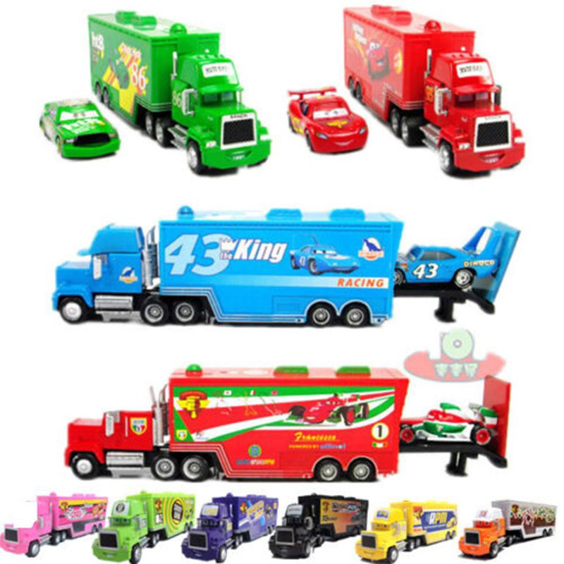 Disney Pixar Cars Toys Lightning McQueen Jackson Storm Mack Uncle Truck 1:55 Diecast Model Car For Children Gifts