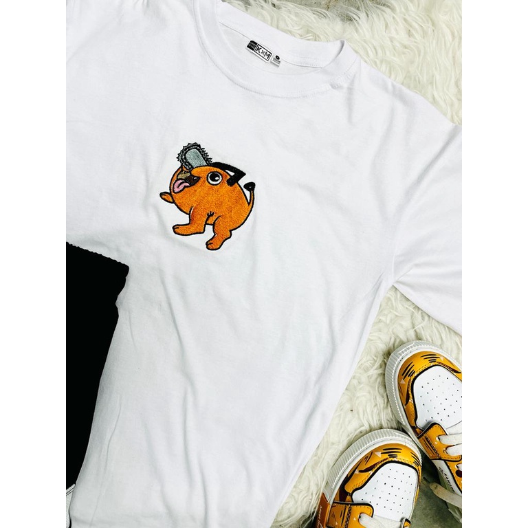 Tshirt Pochita Embroidery Anime Manga Chainsaw Man Premium Unisex