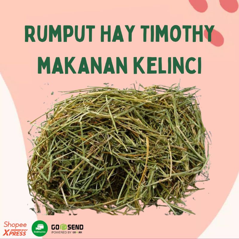 Rumput Hay Timothy atau Timothy Grass Makanan Kelinci 100gr