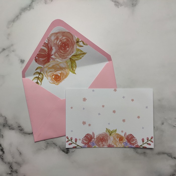 

Trendi Watercolor Rose Bouquet Greeting Cards / Kartu Ucapan [Amplop Set] Hemat