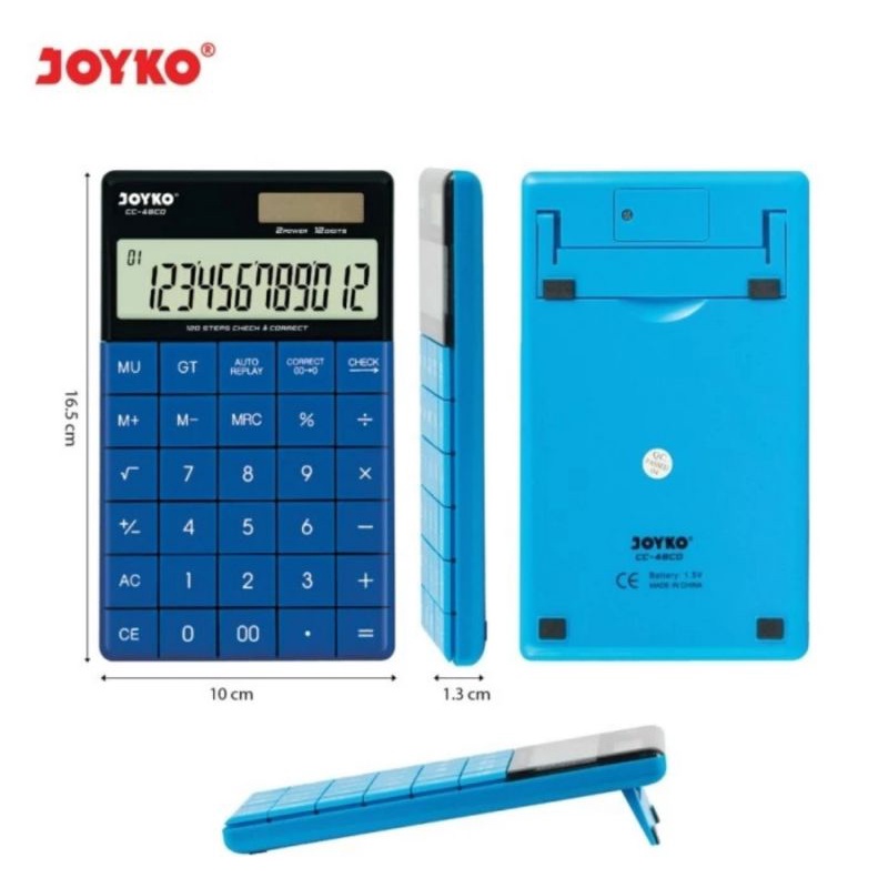 Kalkulator JOYKO CC 48CO - Calculator Check &amp; Correct 12 Digit (Bisa Cek Ulang)