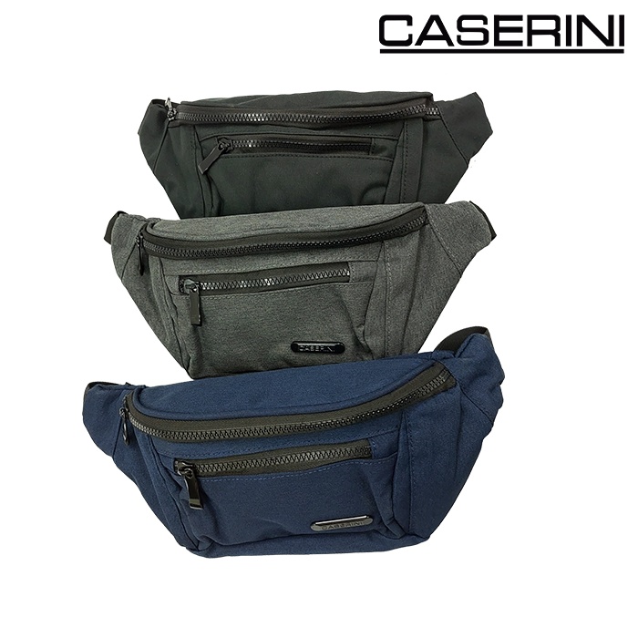 Caserini Waist Bag Tas Pinggang CS288366-16 Hitam, Navy, Grey