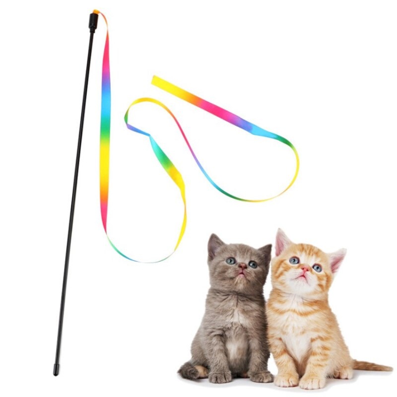 CAT TOYS Tongkat Rainbow Kucing Stick Cat Interaktif Warna Pelangi Untuk Kitten Peliharaan FEFARM