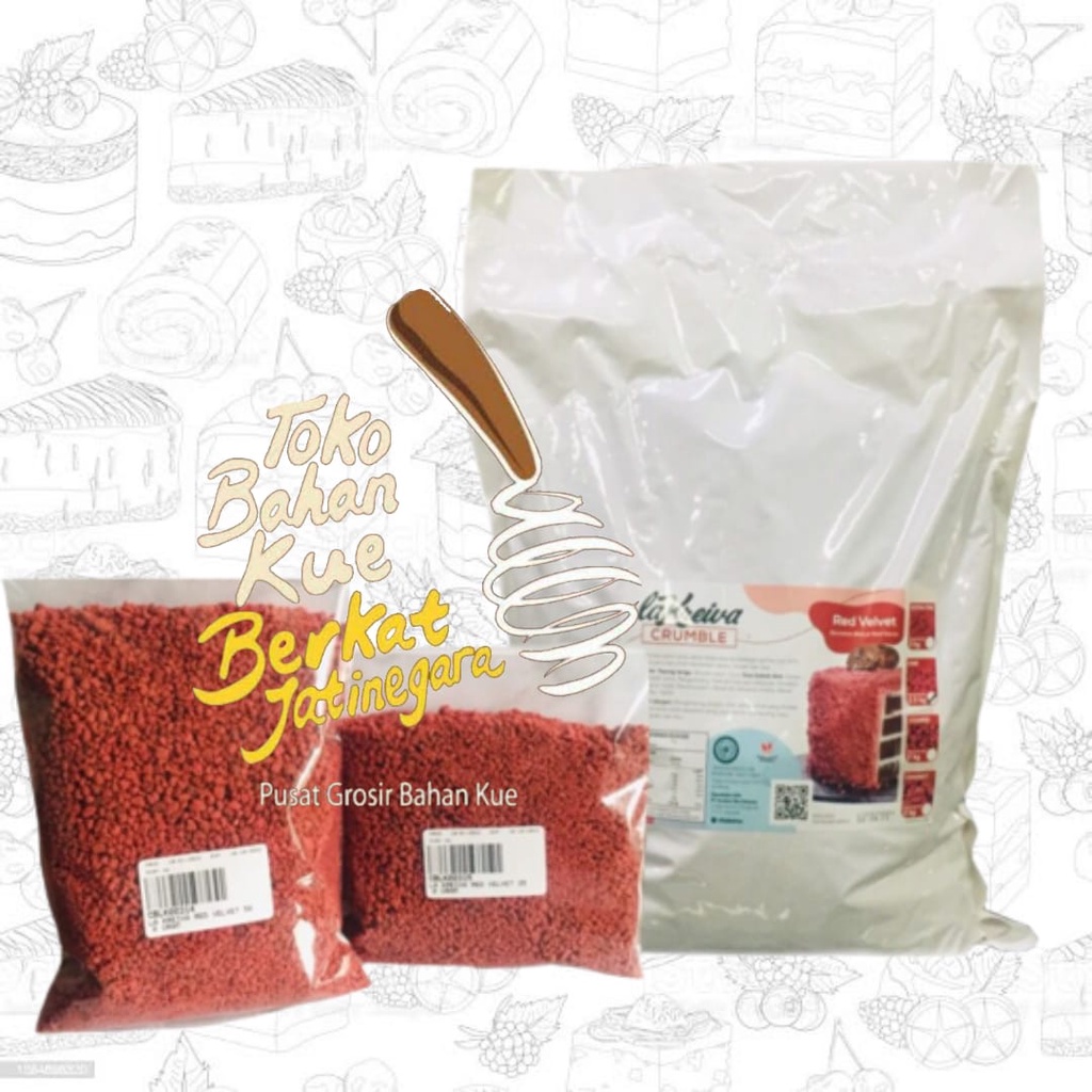 

REMPAHAN BISKUIT LA KREIVA CRUMBLE RED VELVET EXTRA FINE REPACK 250 GR