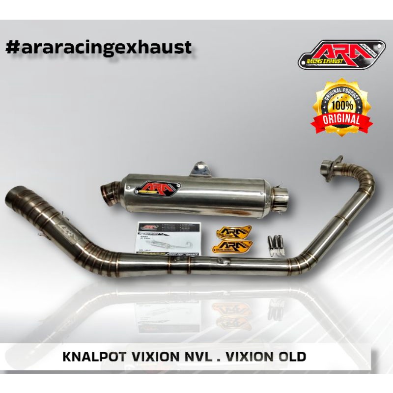 knalpot vixion old,vixion new ori ara racing exhaust