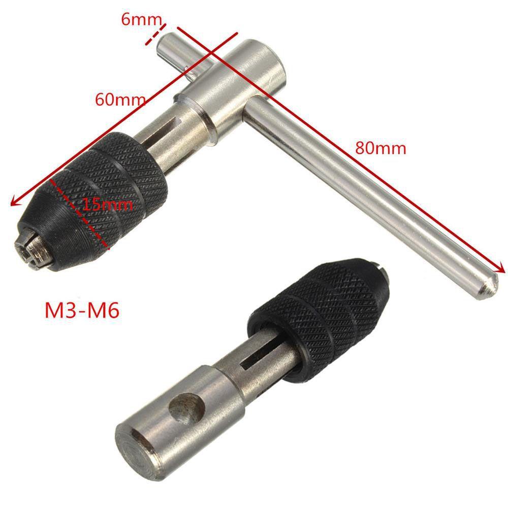 【 ELEGANT 】 Hand Tap Practice High Quality Reamer M3-M6(1/8&quot;-1/4&quot;) Alat Tangan Screw Tap Holder