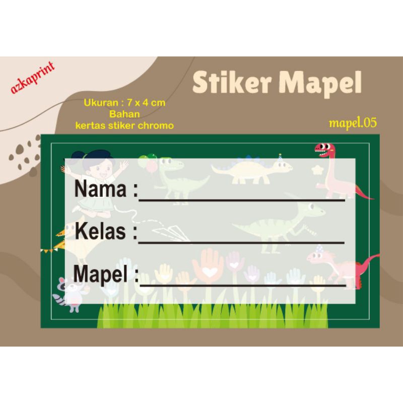 

STICKER MAPEL ANAK SEKOLAH MOTIF ANIMAL / LABEL STICKER MOTIF