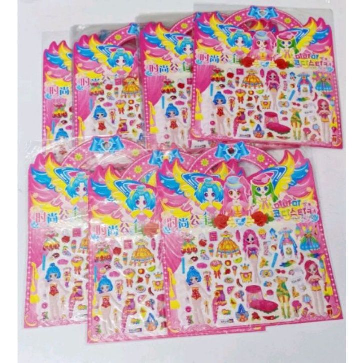 Mainan stiker BP timbul besar karakter/stiker tempel anak ukuran besar