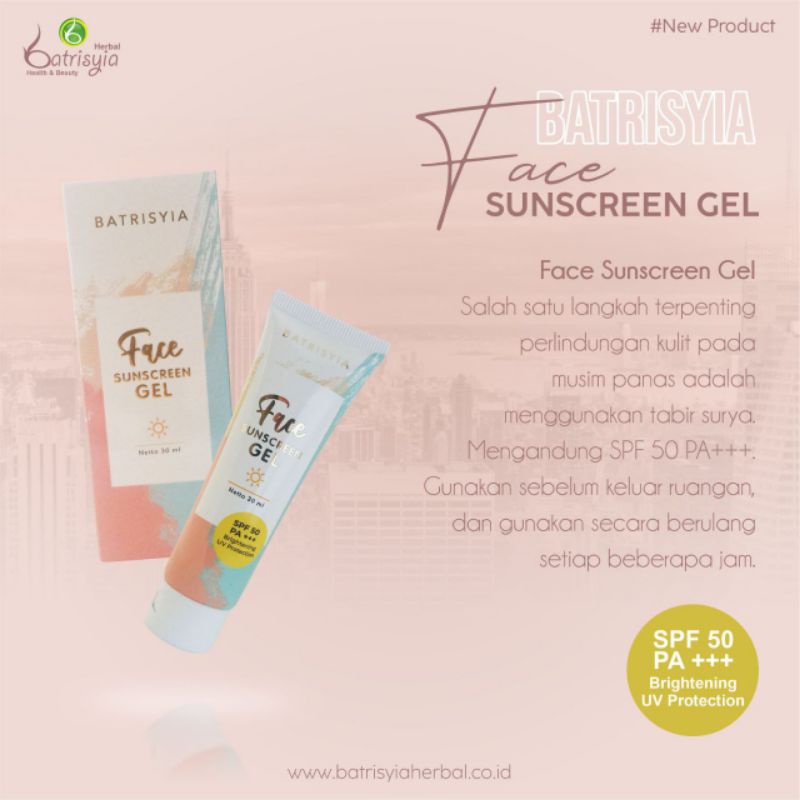 (BISA COD/ BAYAR DI TEMPAT) Face Sunscreen gel batrisyia SPF 35+