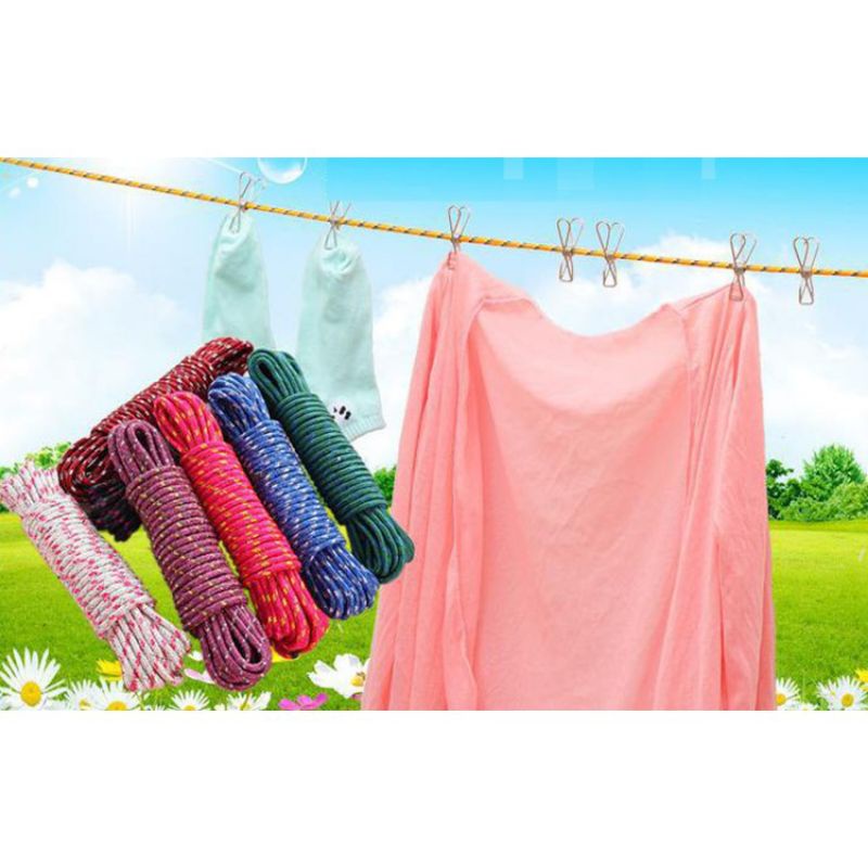 Tali Jemuran Baju Nylon 10 Meter / Tali Tampar Jemuran Pakaian Anti Slip Anti Licin / Tali Tambang