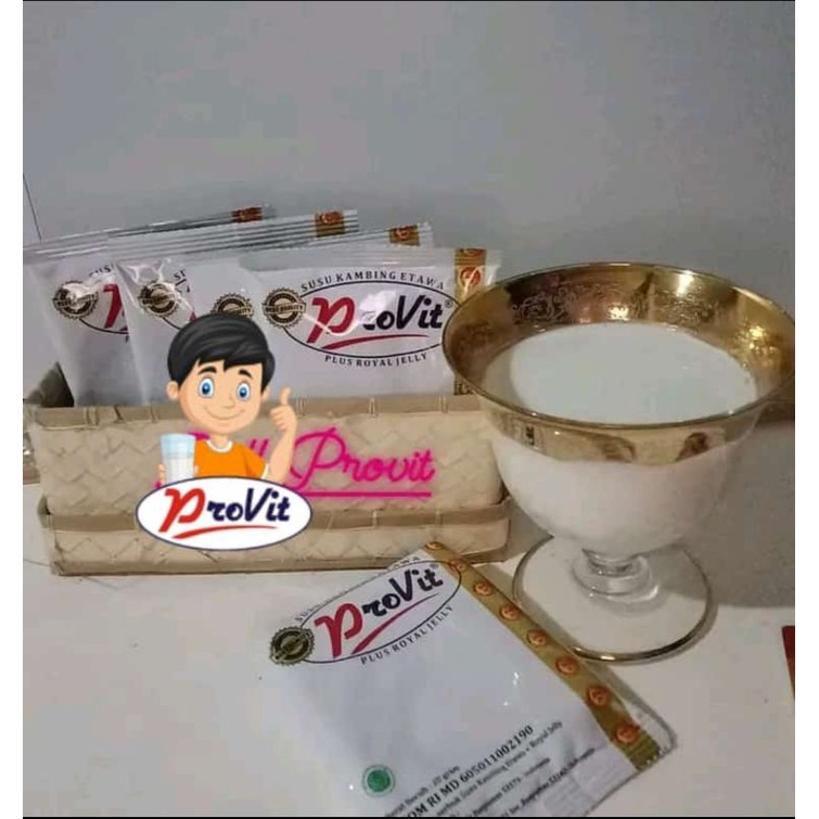 

susu kambing etawa provit plus royal jelly 1 renceng isi 10 sashet