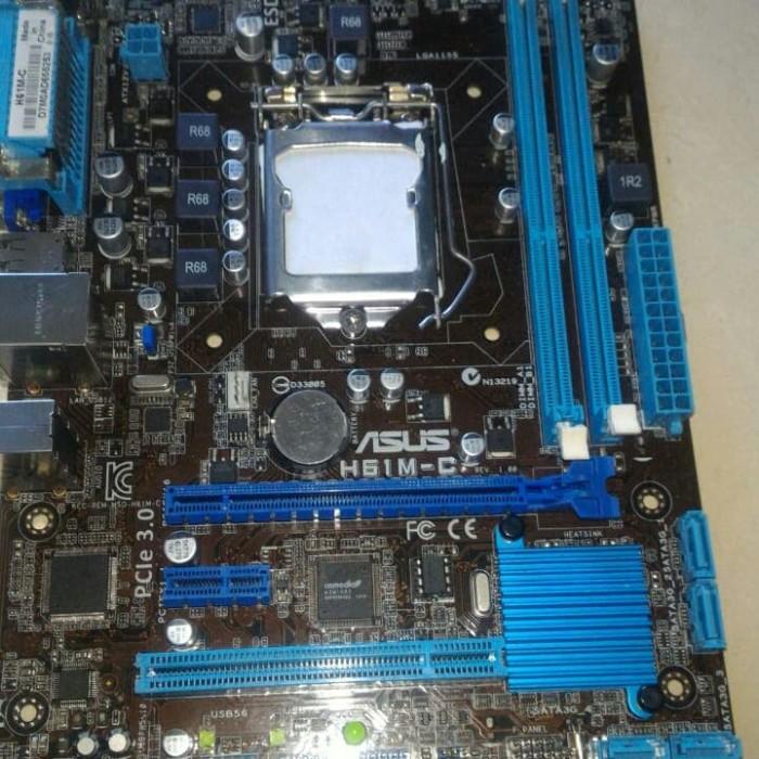 Paket 1155 Motherboard Asus H61 Mobo LGA1155 Ddr3 Proc I3 2100 + Fan