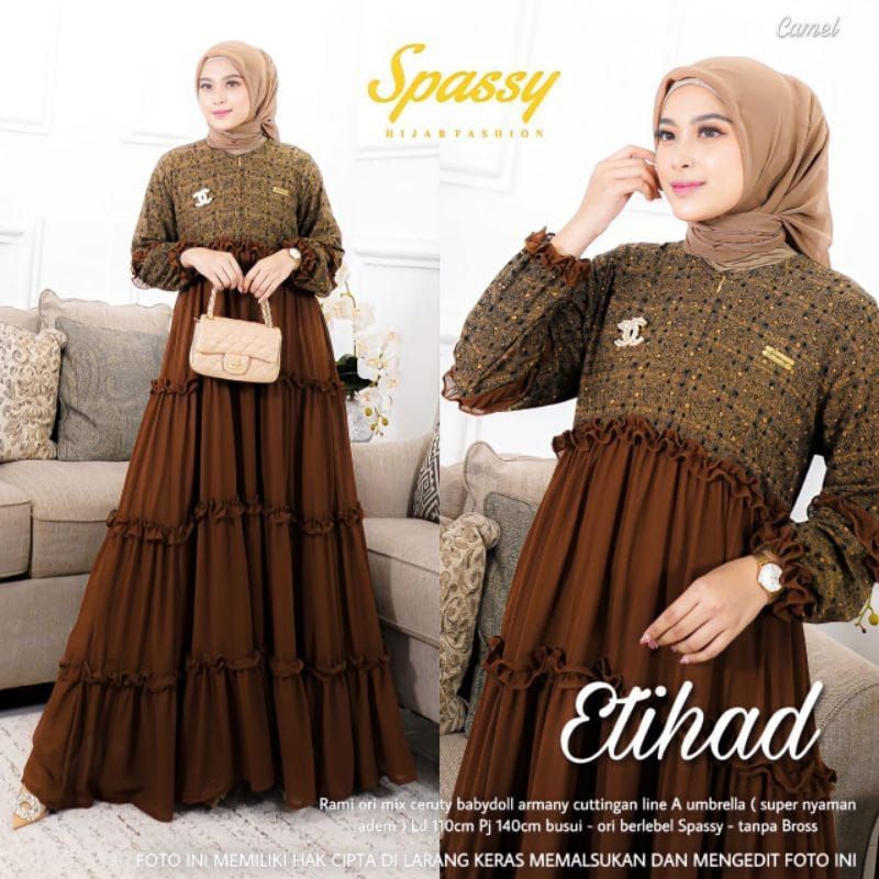 BAJU GAMIS WANITA SYARI ETIHAD MAXY DRESS TERBARU