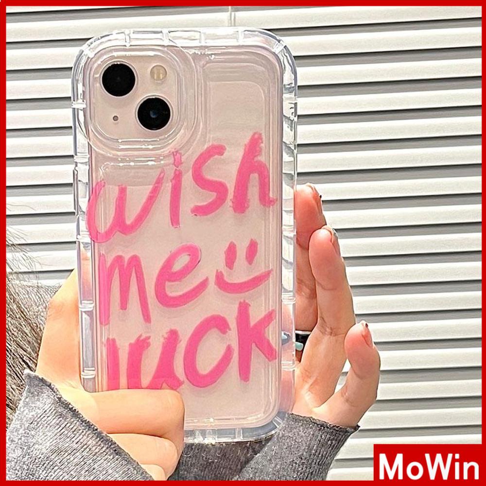 For iPhone 14 Pro Max iPhone Case Thickened TPU Soft Case Clear Case Airbag Shockproof Protection Camera Pink Slogan Compatible For iPhone 13 Pro Max 12 Pro Max 11 7plus XR xs max