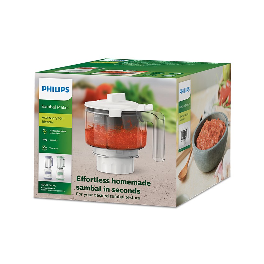 Chopper Philips HR-3211/55 Sambal maker penggiling cabe Accessories blender