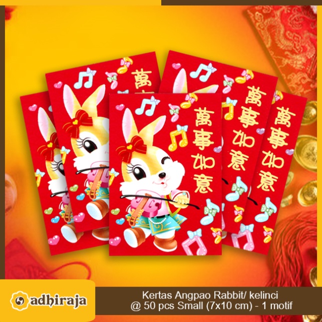 

Angpao Angpau Amplop Imlek 2023 Rabbit / Kelinci Small @50pcs Model 7