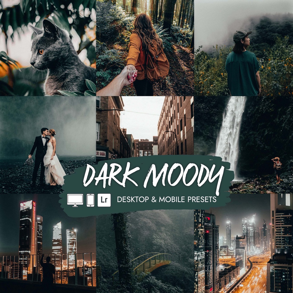Preset Lightroom Premium - 11 Dark Moody + LUTs