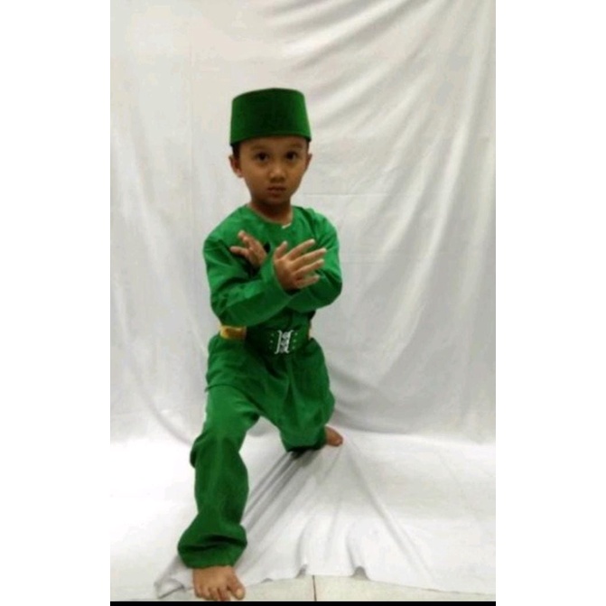 SETELAN BAJU PANGSI ANAK/BAJU CELANA TRADISIONAL BETAWI SABUK+PECI