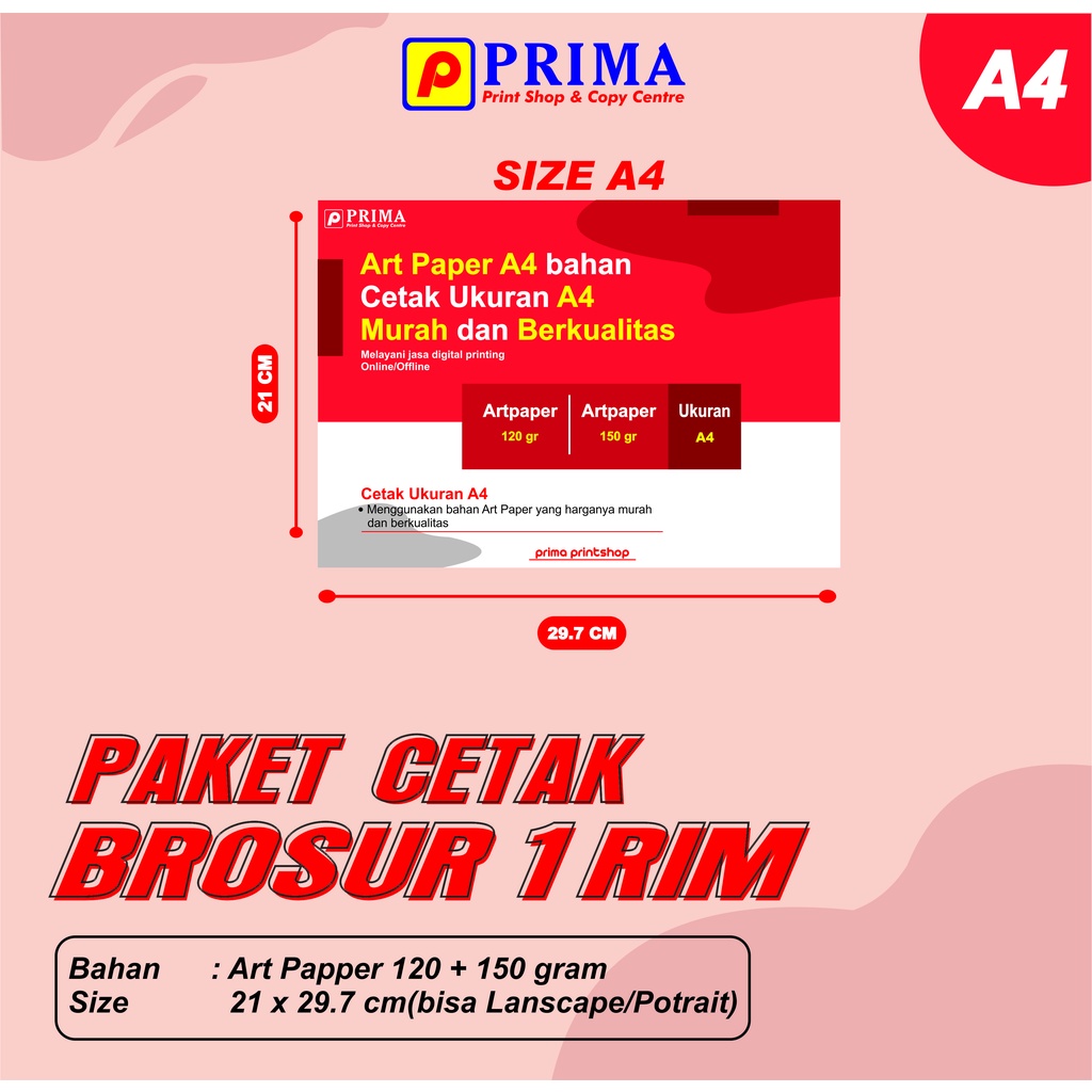 

PAKET 1 RIM - CETAK BROSUR UKURAN A4