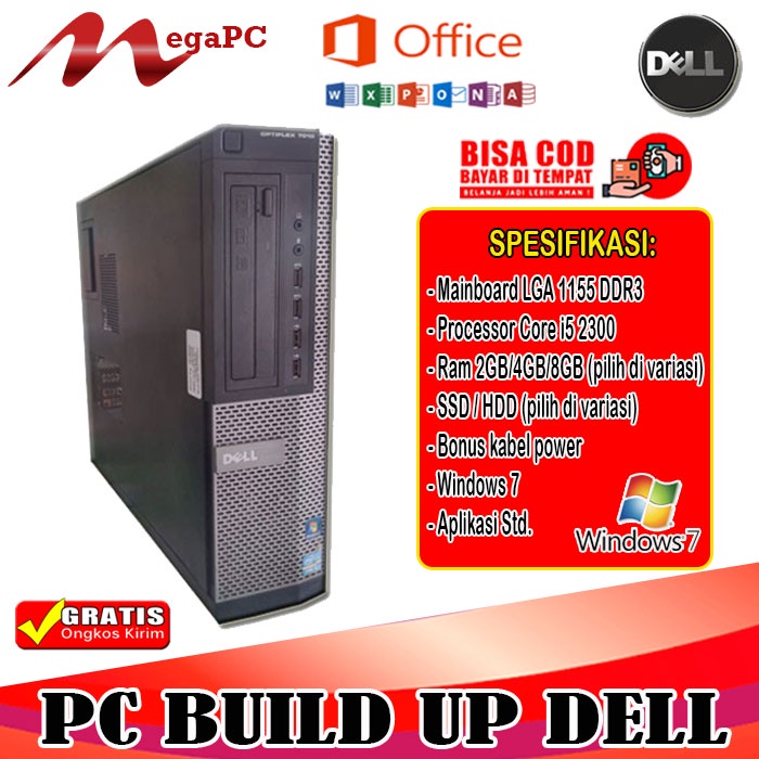 PC Build Up Dell - Core i5 - Ram 4GB - SSD 128GB