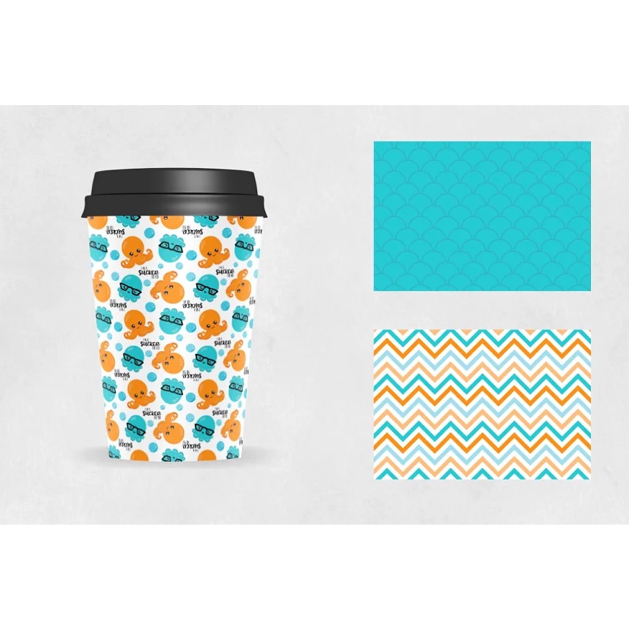 Hipster Octopus Pattern Collection