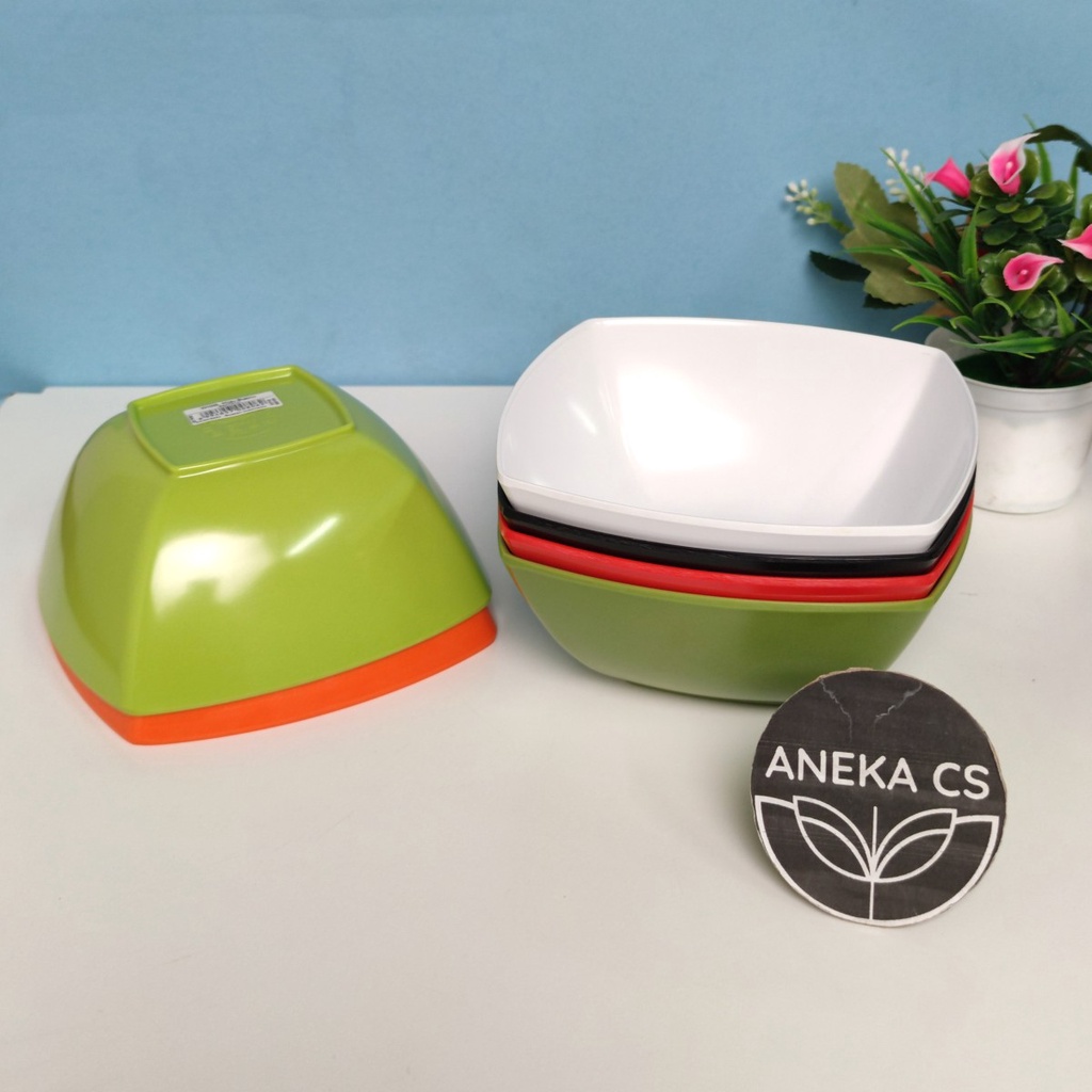 Mangkok Kotak Melamin 6 inch - Mangkok Mie Ayam Golden Dragon W1006