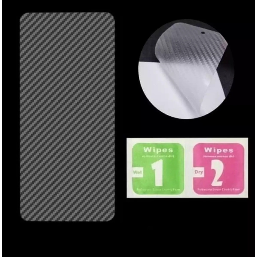Garskin Carbon Infinix Hot 12 Pro , HOT 12 PRO NFC Skin Anti Gores Belakang Hp DI ROMAN ACC