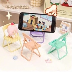 Holder Kursi Lucu Stand Bisa Sampai Berat Dudukan Handphone Lipat, Stand Hp, Holder, Phone Holder Chair Shape / Holder hp varian kursi / for decor - Hijau Kursi Hp Universal Lipat - Random/ Acak Custom STAND HOLDER HP Macaron Model Kursi Lipat - Phone