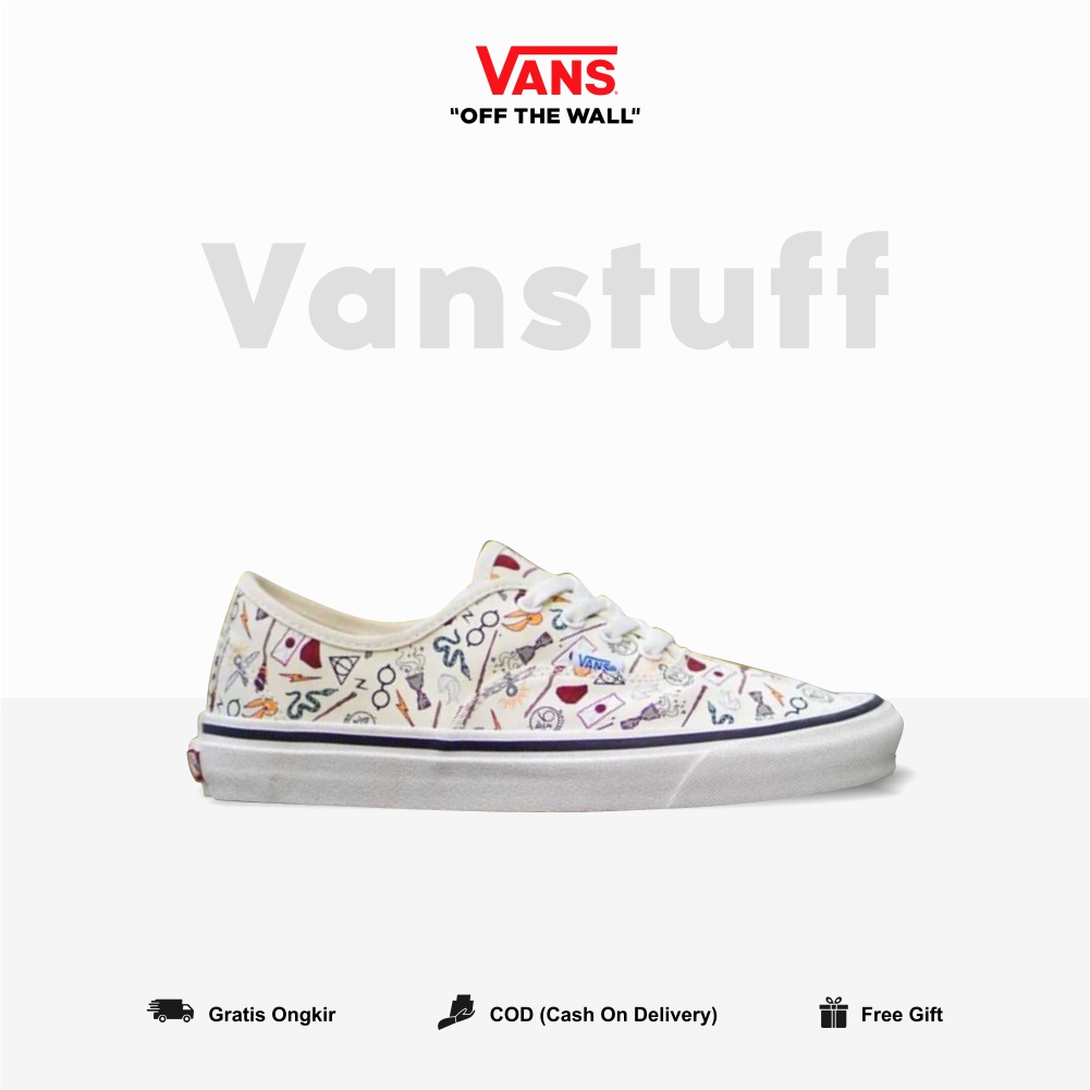 Vans Authentic Anaheim Symbol Original 100% BNIBWT Wanita Global Market Authentic Guarated Vanss Ori Motif Putih