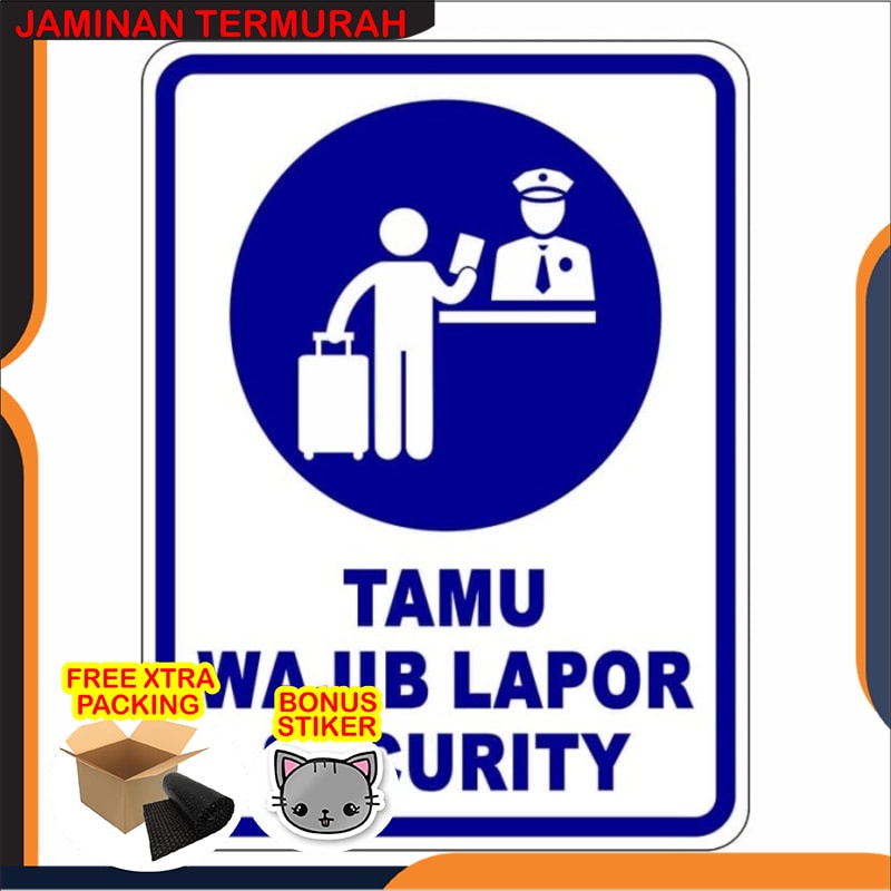 

Promo Rambu Tamu Wajib Lapor 45cm x 60cm Plat Alumunium Keren