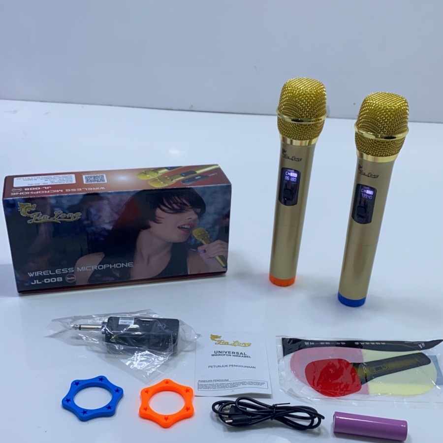 mic wireless double jin long jinlong jl008 BERGARANSI RESMI