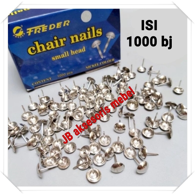 PAKU PINES PUTIH ISI 1000pcs MERK FREDER / PAKU PAYUNG KECIL PERKOTAK