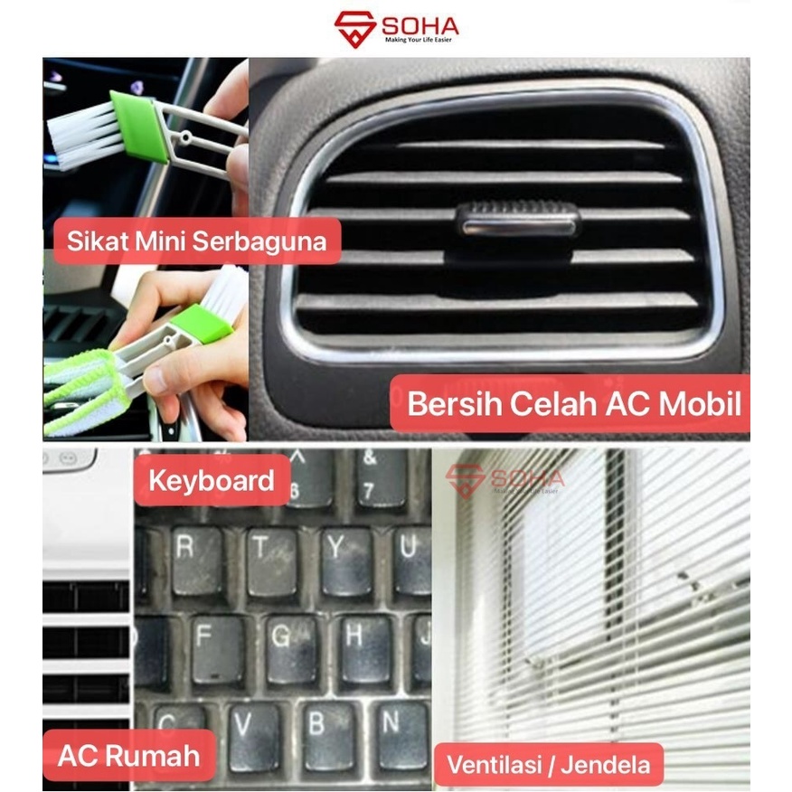 AM-49 Sikat Pembersih Celah AC Mobil / Dasboard Mobil / Keyboard Blush Kuas Kain Sapu Mini Bisa Bersihin Celah Celah Kecil / Alat Bersih Multifungsi