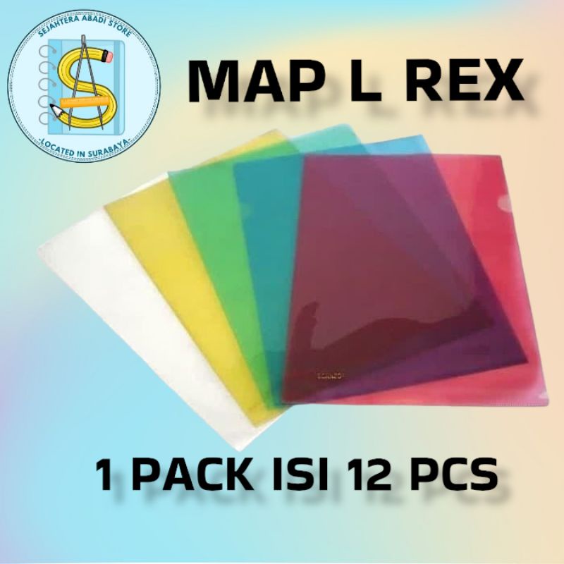 

12 PCS MAP L REX BENING WARNA CLEAR SLEEVES FOLIO F4 (PACK)