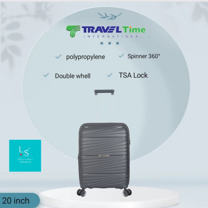koper 20 inch Travel Time charcole | abu-abu