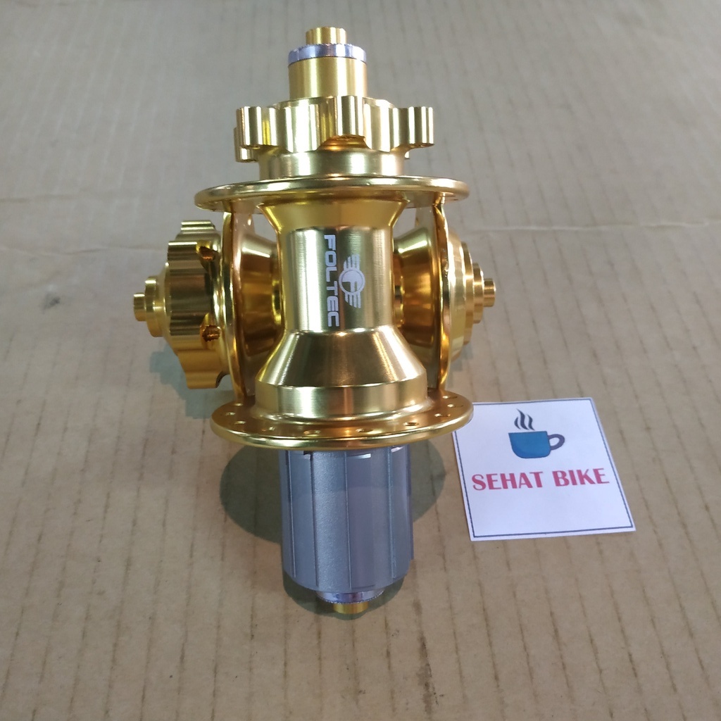 Hub Free Hub Sepeda Jangkrik FOLTEC B Ano Gold 32hole