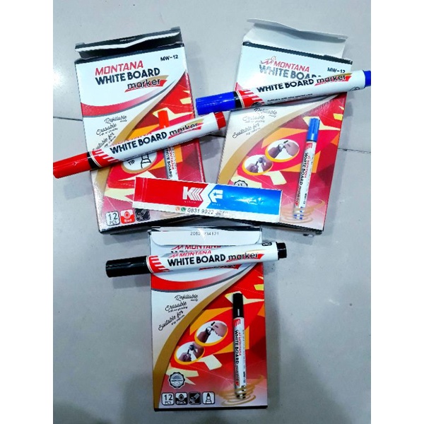 

SPIDOL PAPAN TULIS MONTANA BISA D HAPUS DAN ISI ULANG ISI 12PCS
