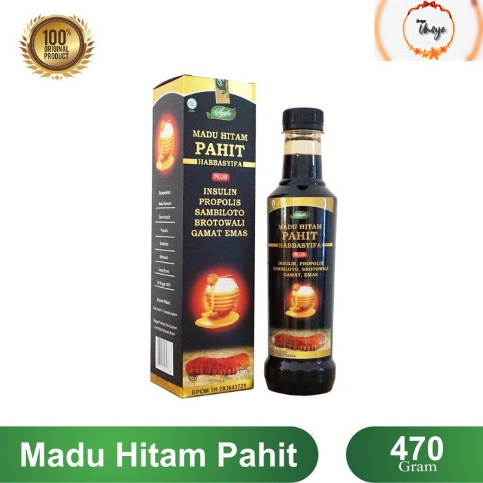 

Madu Hitam Pahit HabbaSyifa Plus - 470 gr original