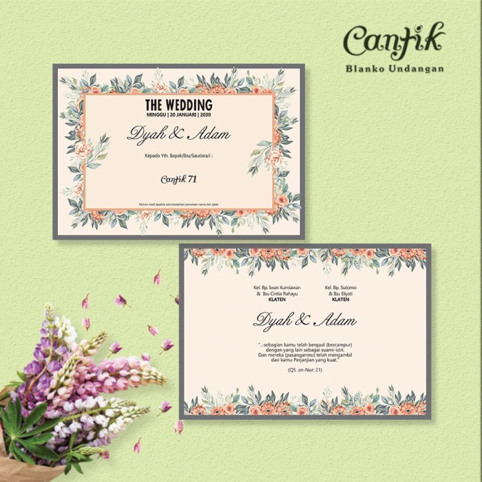 

UNDANGAN PERNIKAHAN CANTIK 71