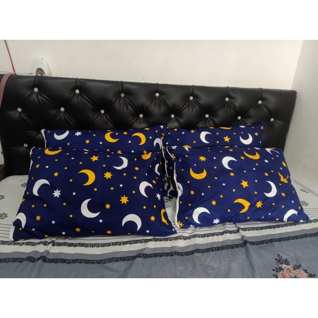 Sarung bantal  starmon biru / sarung bantal tidur