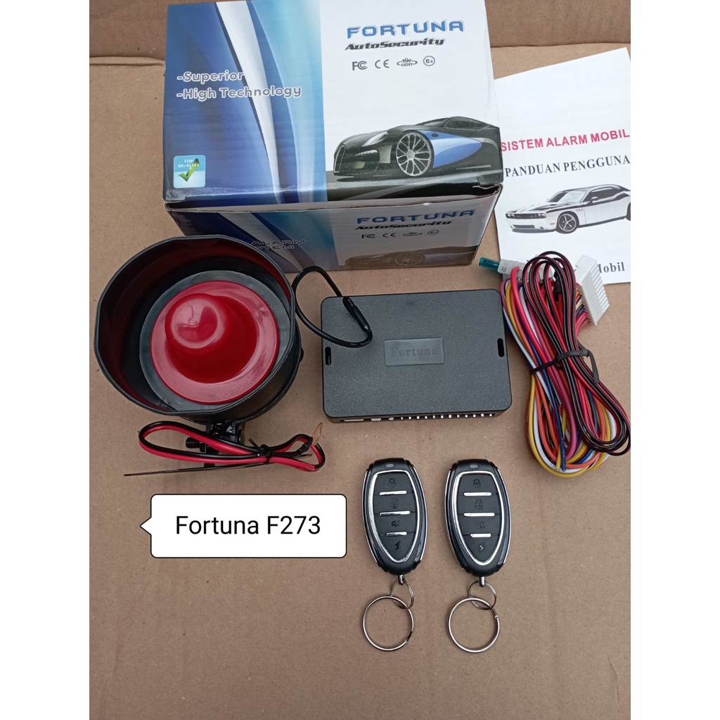 Alarm Mobil merk FORTUNA PREMIUM Remote Remot /Car Alarm FORTUNA System Kunci FORTUNA Model Tombol Universal Remot Alarm Mobil Berkualitas 1 Set ORI BAGUS