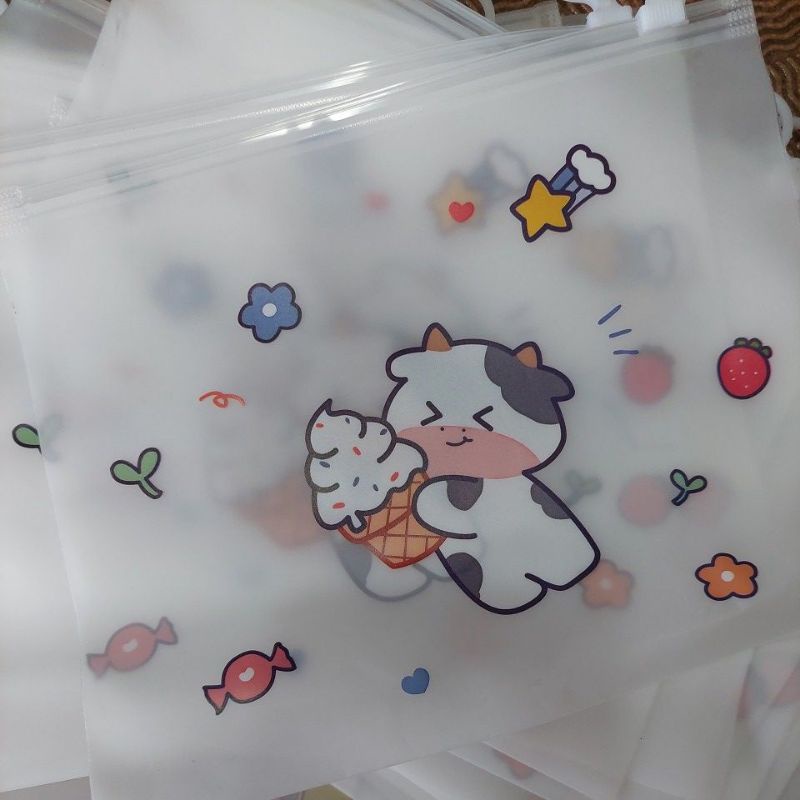 Tempat Pensil / Pouch Serba Guna Bahan Plastik Mika Beraneka Motif